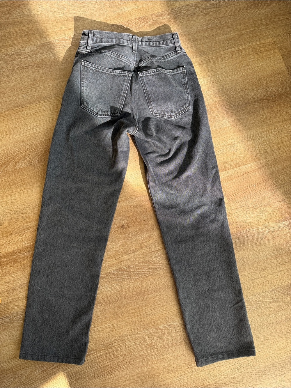AGOLDE Charcoal Gray Straight Leg Jeans